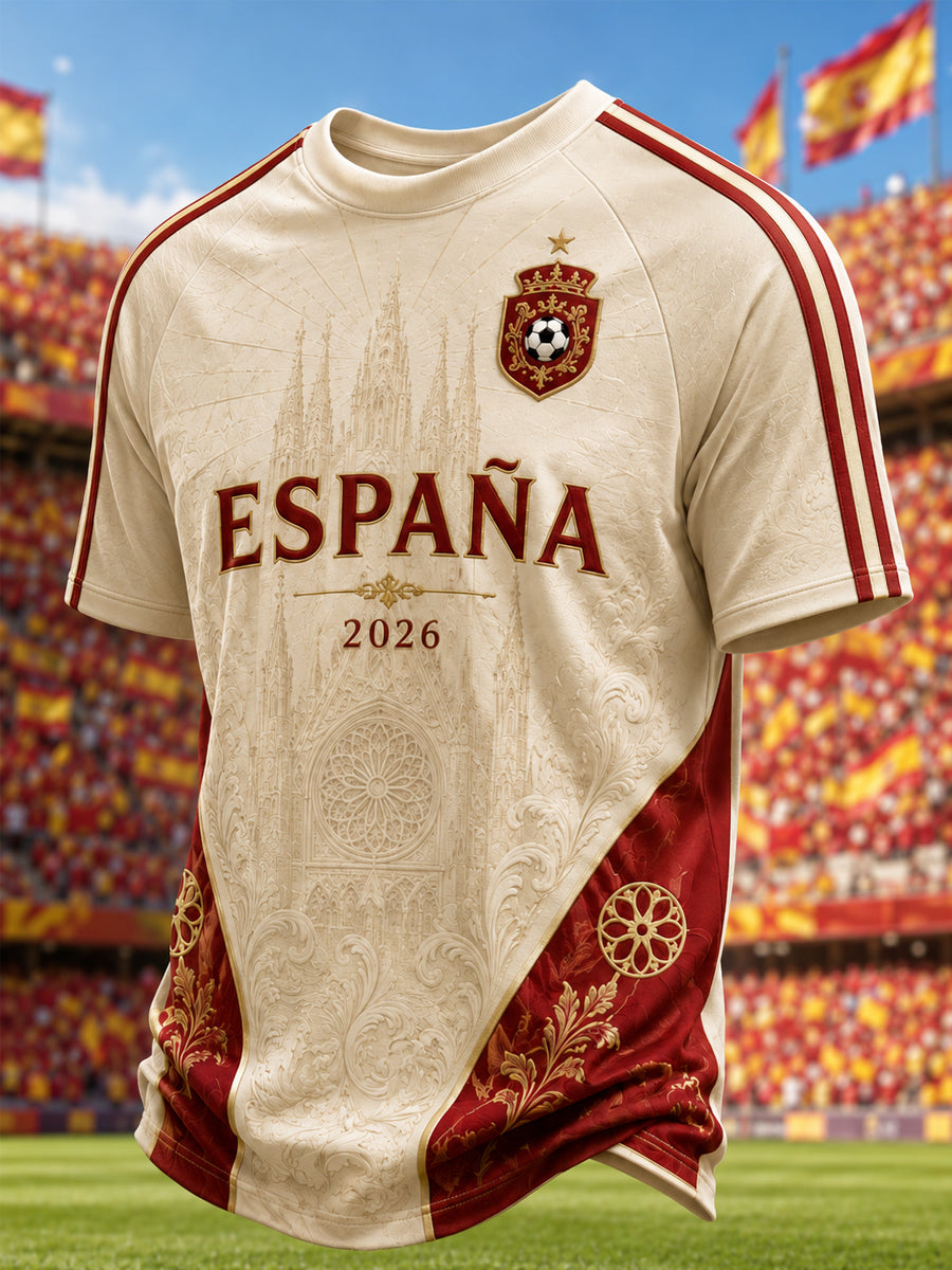 Camiseta casual estampada para hombres, regalo ideal para aficionados al fútbol