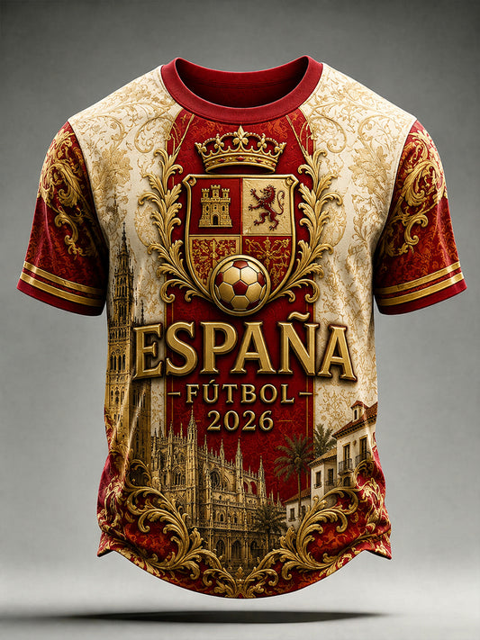 Camiseta de aficionado de fútbol de España 2026 para hombre