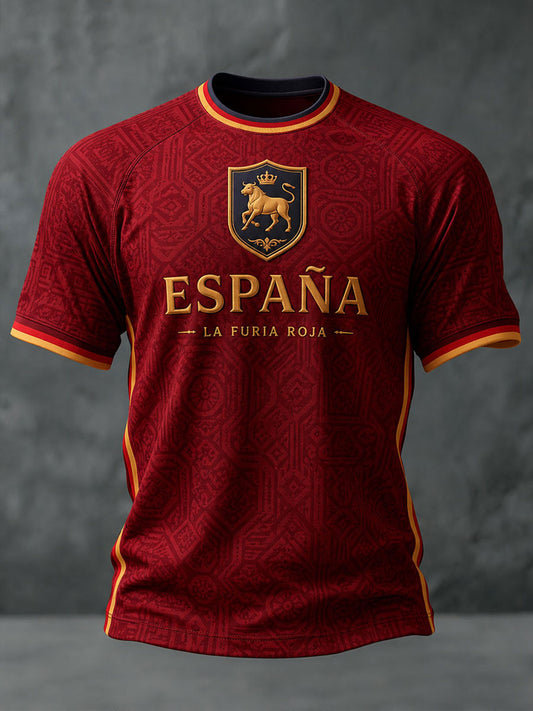 Camiseta de manga corta de fútbol de España para hombre