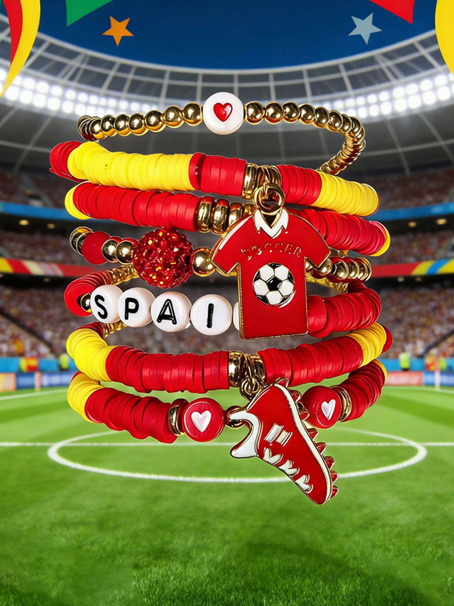 Conjunto de pulsera casual de fútbol de España