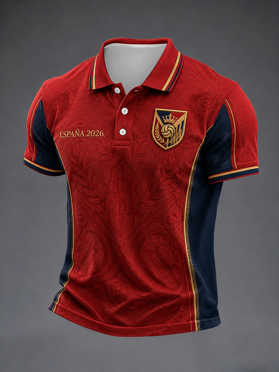 Camiseta con estampado de fans españoles de fútbol para hombre