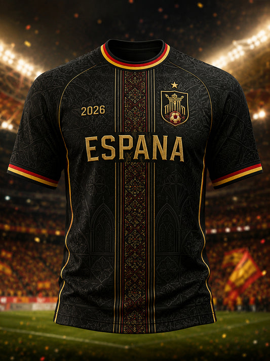 Regalo de los hombres para los aficionados al fútbol imprimir casual camiseta de manga corta