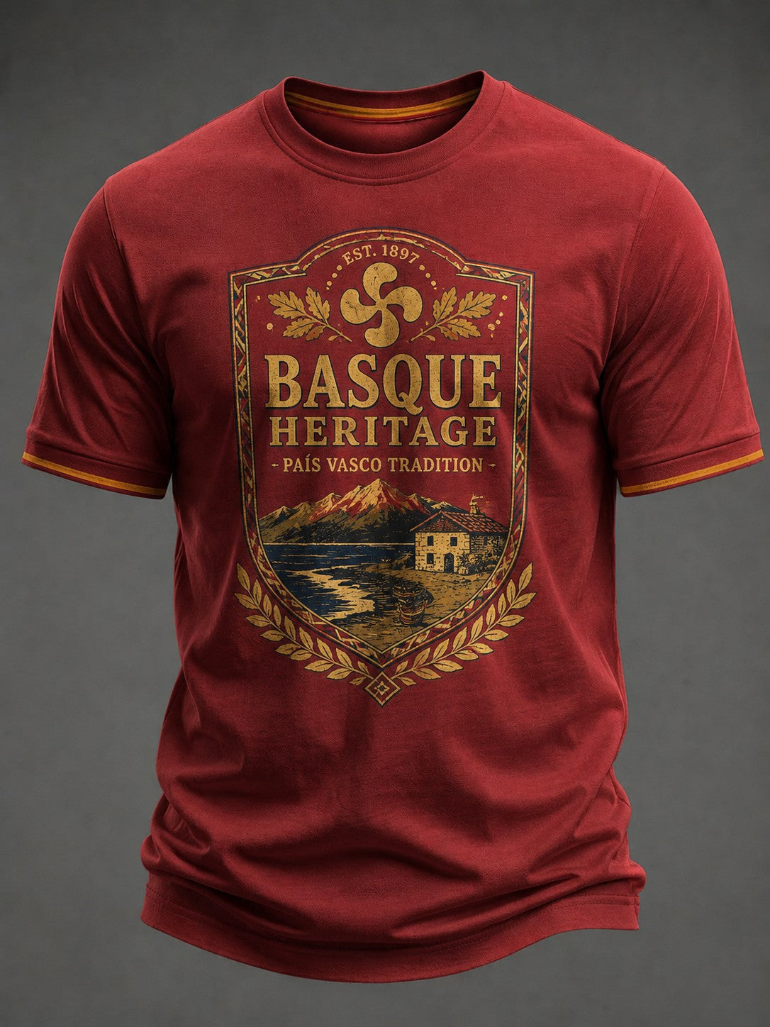 Camiseta estampada España País Vasco para hombre