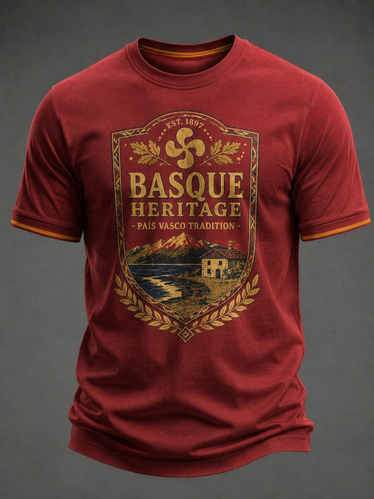Camiseta estampada España País Vasco para hombre