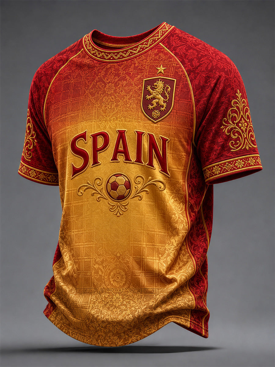 Men's Gift For Football Fans Print Casual Tee
