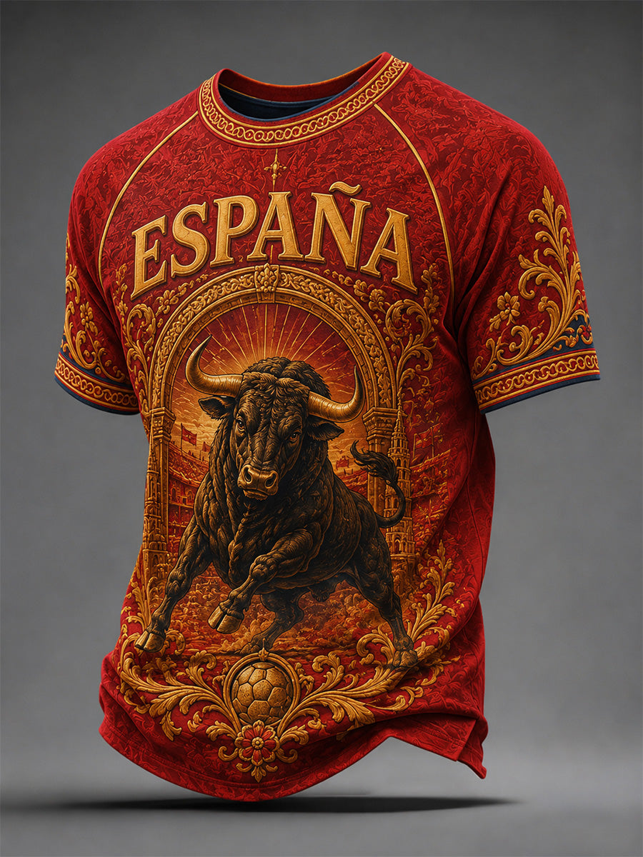Regalo de los hombres para los aficionados al fútbol imprimir camiseta casual