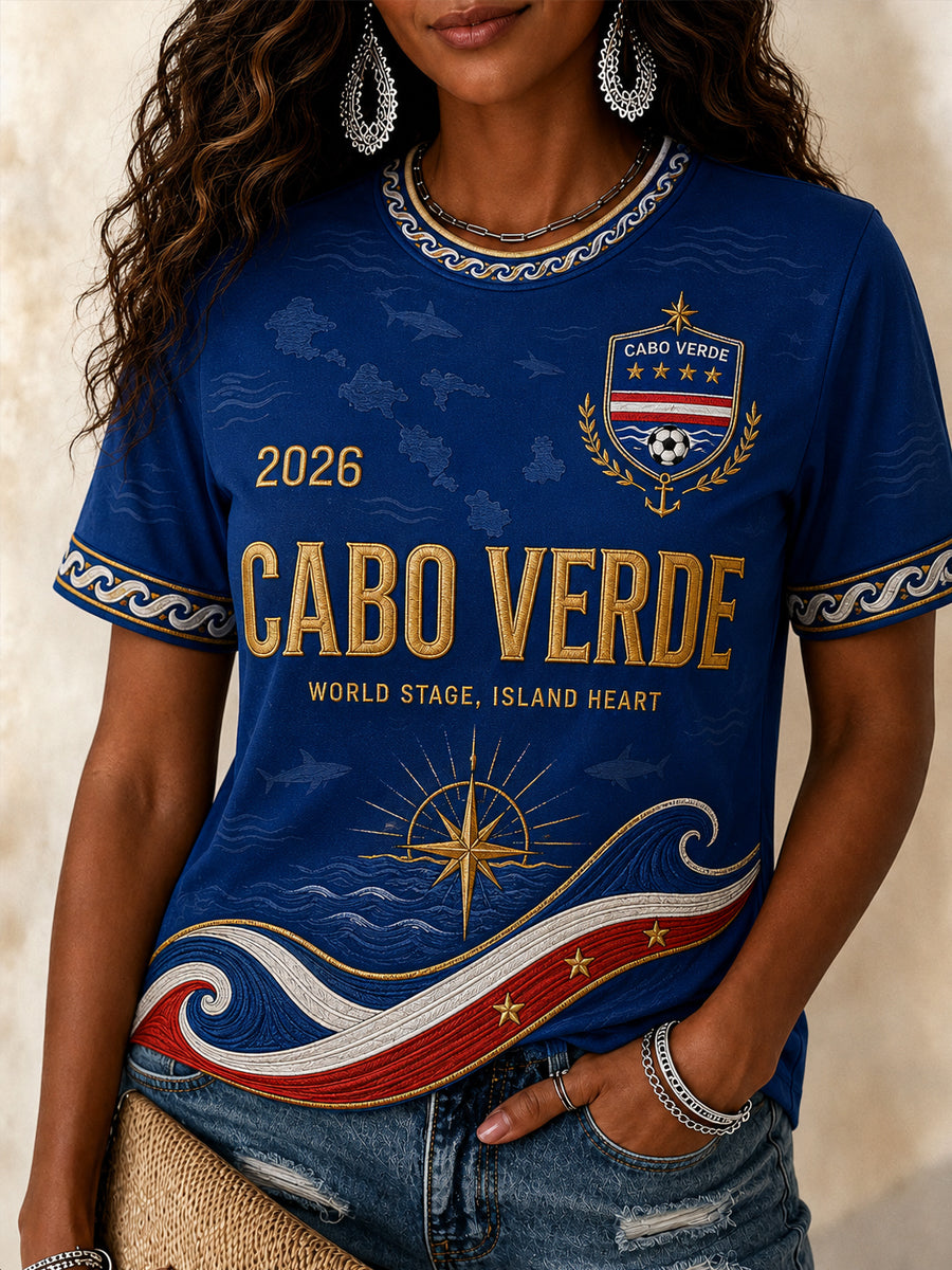 Mujer Regalo Para los aficionados al fútbol Estampado Casual Tee