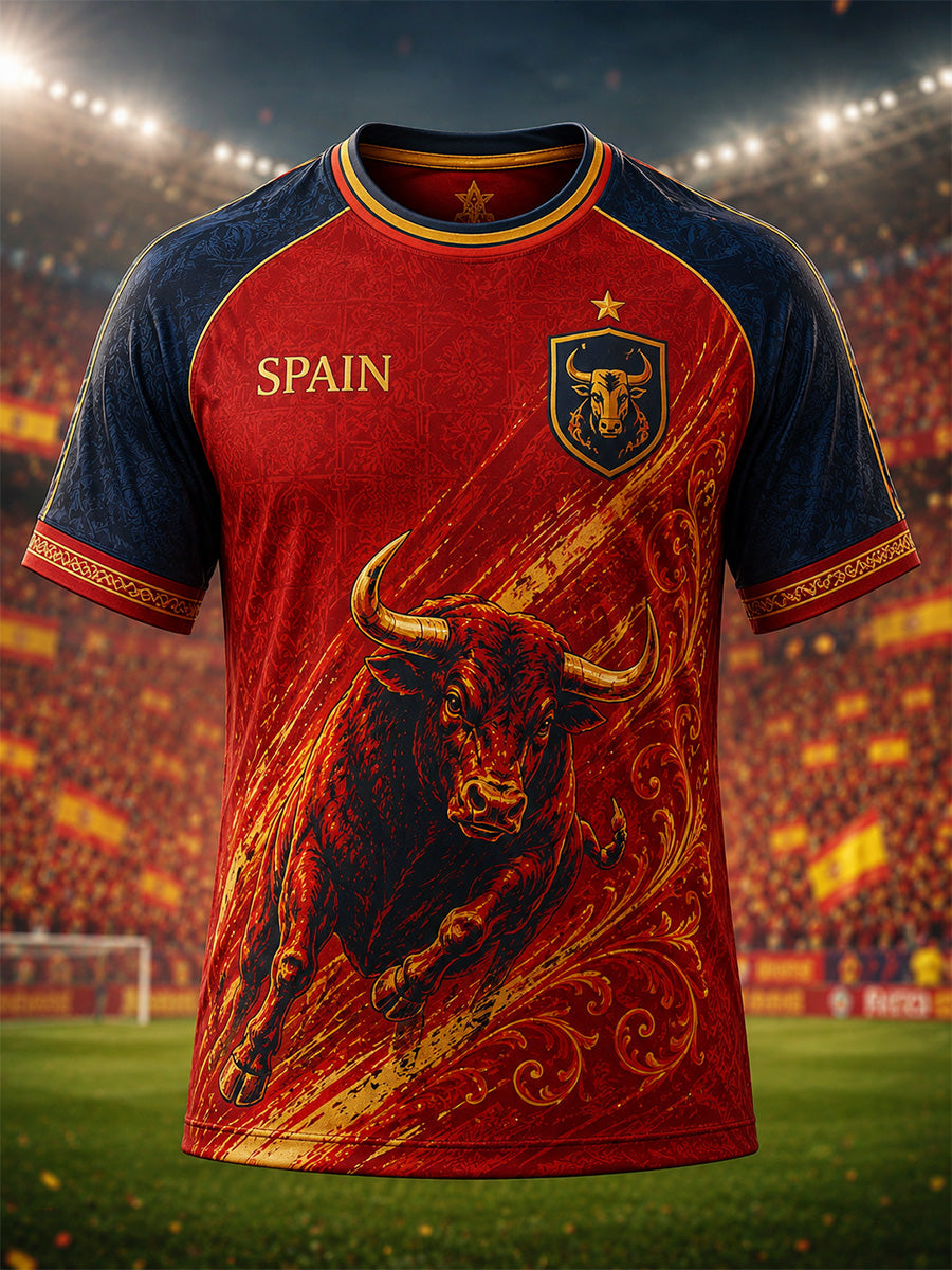 Camiseta casual estampada para hombres, regalo ideal para aficionados al fútbol