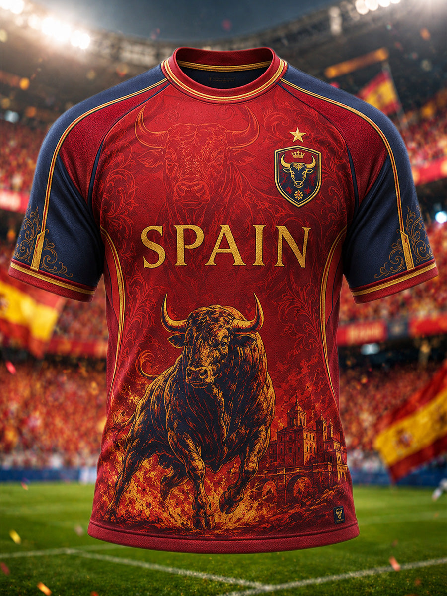 Camiseta casual estampada para hombres, regalo ideal para aficionados al fútbol