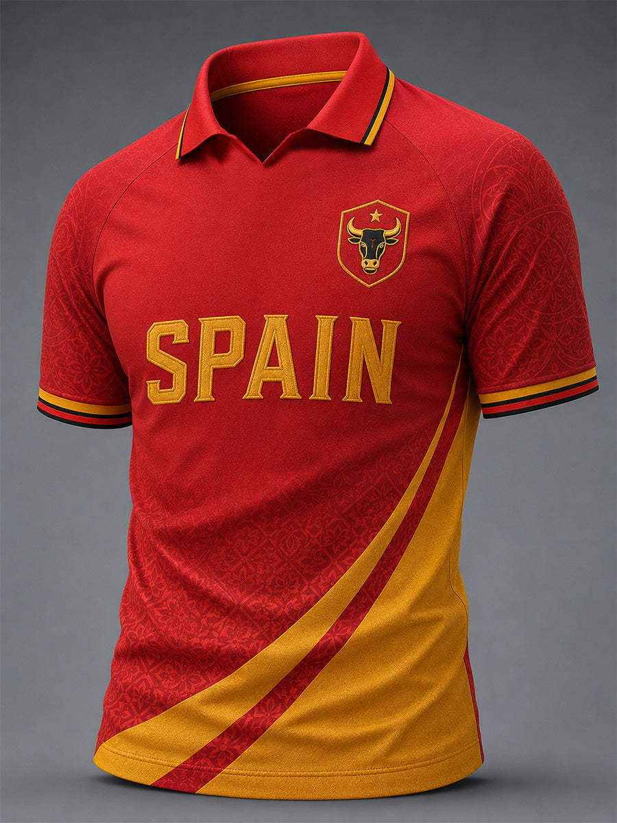 Polo casual con estampado para hombres, regalo para aficionados al fútbol