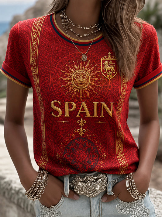 Camiseta informal estampada para mujeres, regalo para aficionados al fútbol