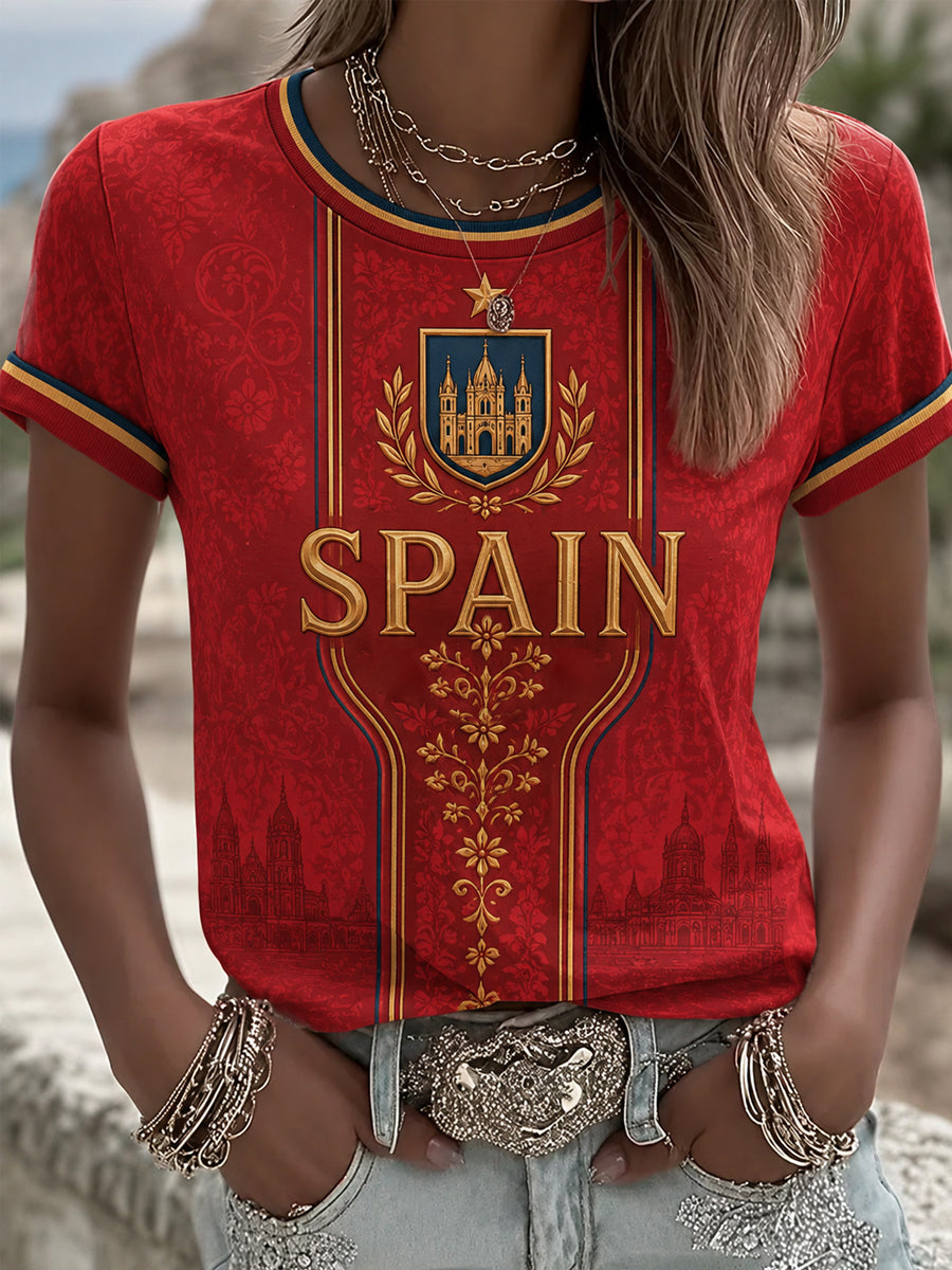 Camiseta informal estampada para mujeres, regalo para aficionados al fútbol