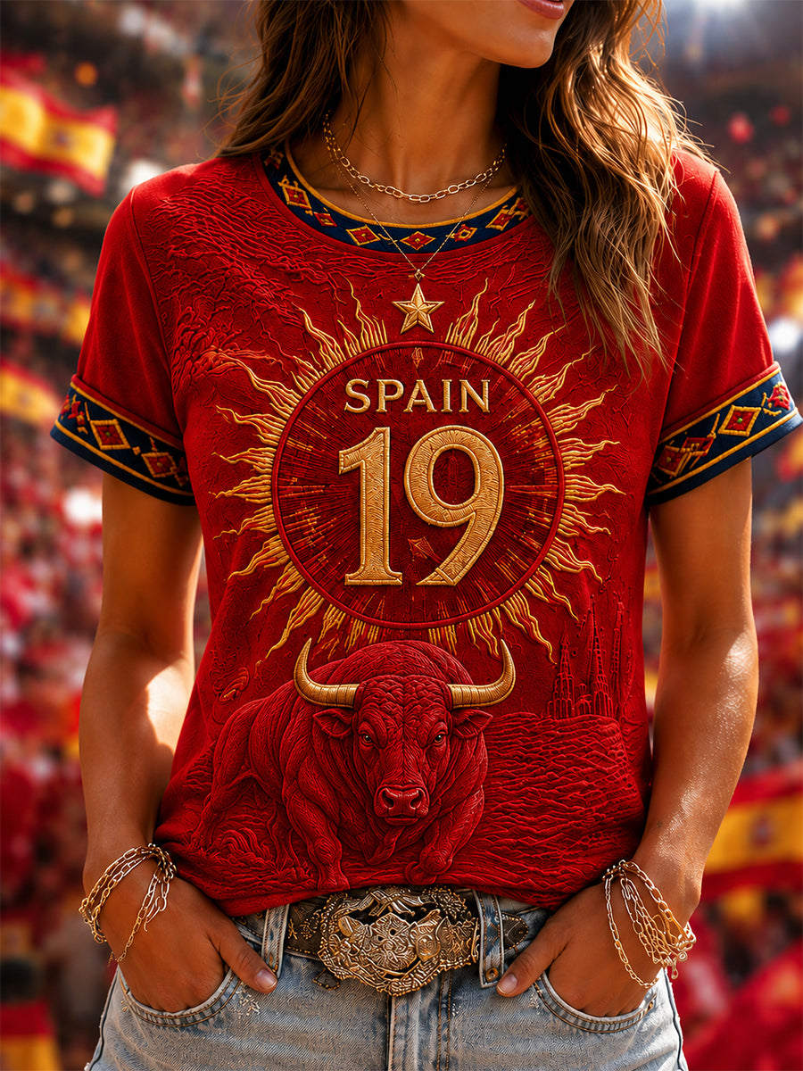 Camiseta informal estampada para mujeres, regalo para aficionados al fútbol