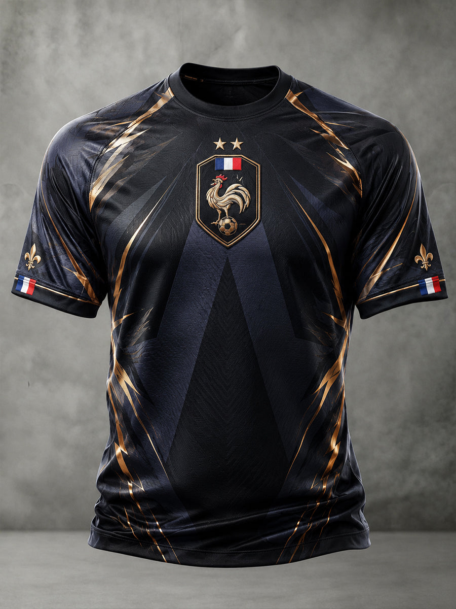 Camiseta de manga corta de fútbol de Francia para hombre