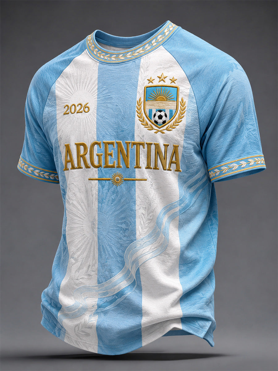Camiseta casual estampada para hombres, regalo para aficionados al fútbol