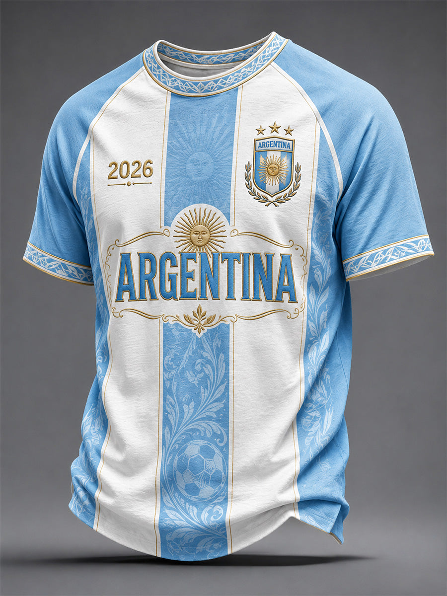 Camiseta casual estampada para hombres, regalo para aficionados al fútbol