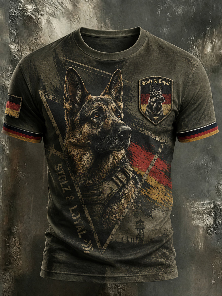 Camiseta casual con estampado para amantes de los pastores alemanes