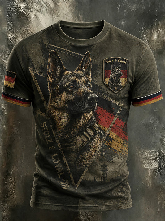 Camiseta casual con estampado para amantes de los pastores alemanes