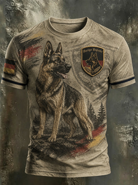 Camiseta casual con estampado para amantes de los pastores alemanes