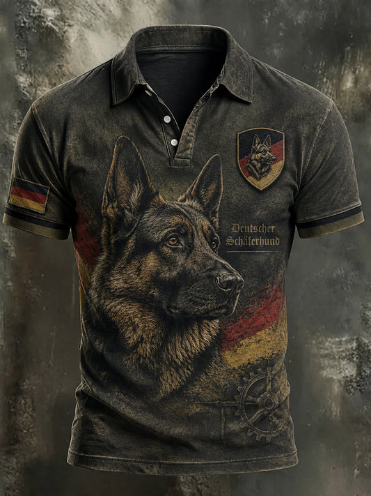 Camisa estampada para hombres, amantes del pastor alemán