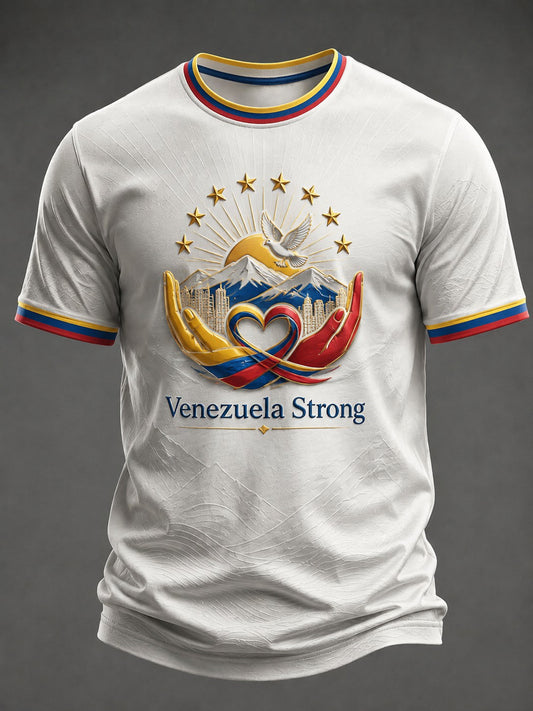 Camiseta estampada Venezuela Fuerte para hombre
