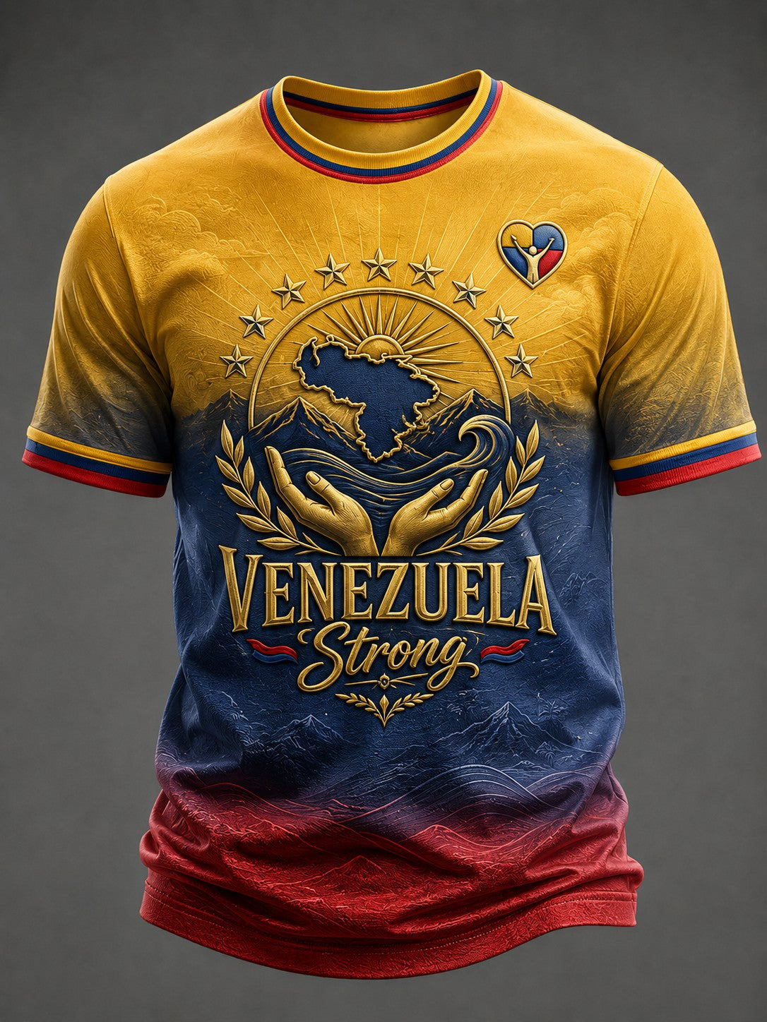 Camiseta estampada Venezuela Fuerte para hombre