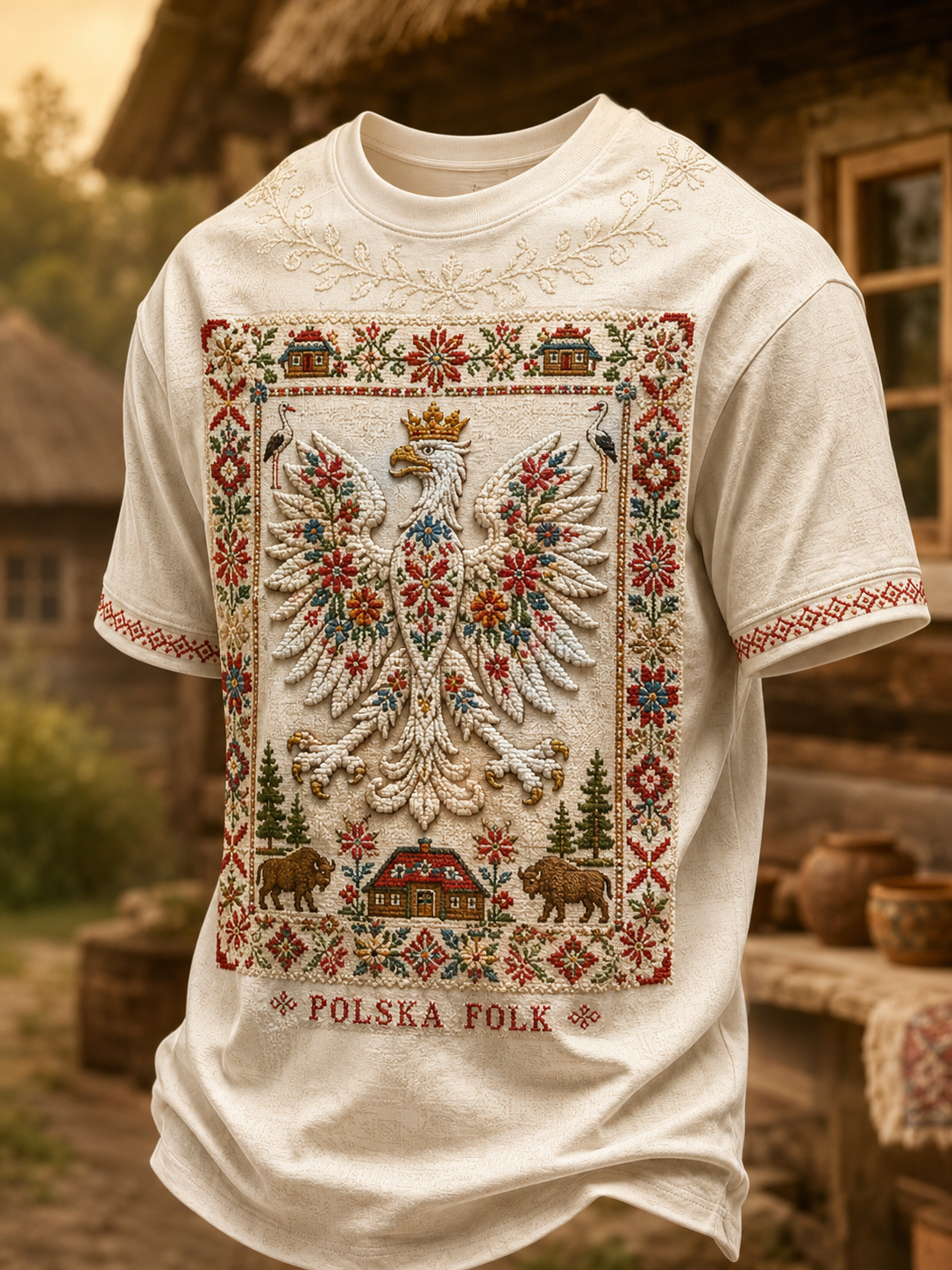 Camiseta de manga corta Polonia para hombre
