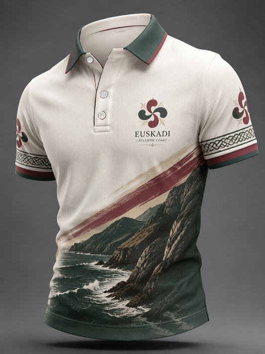 Top Casual Estampado España Euskadi para hombre