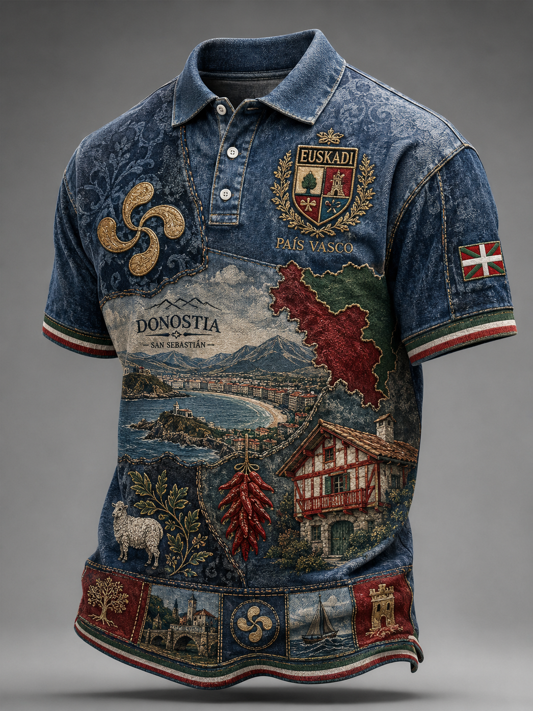 Camiseta de manga corta para hombre País Vasco