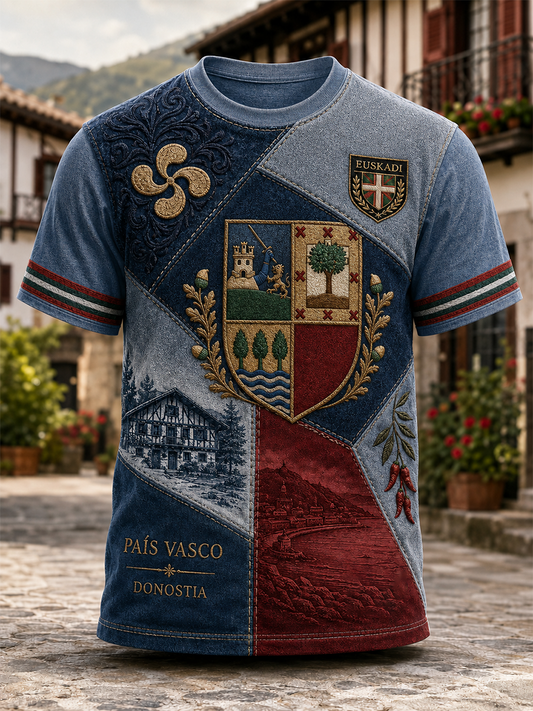 Camiseta de manga corta para hombre del País Vasco