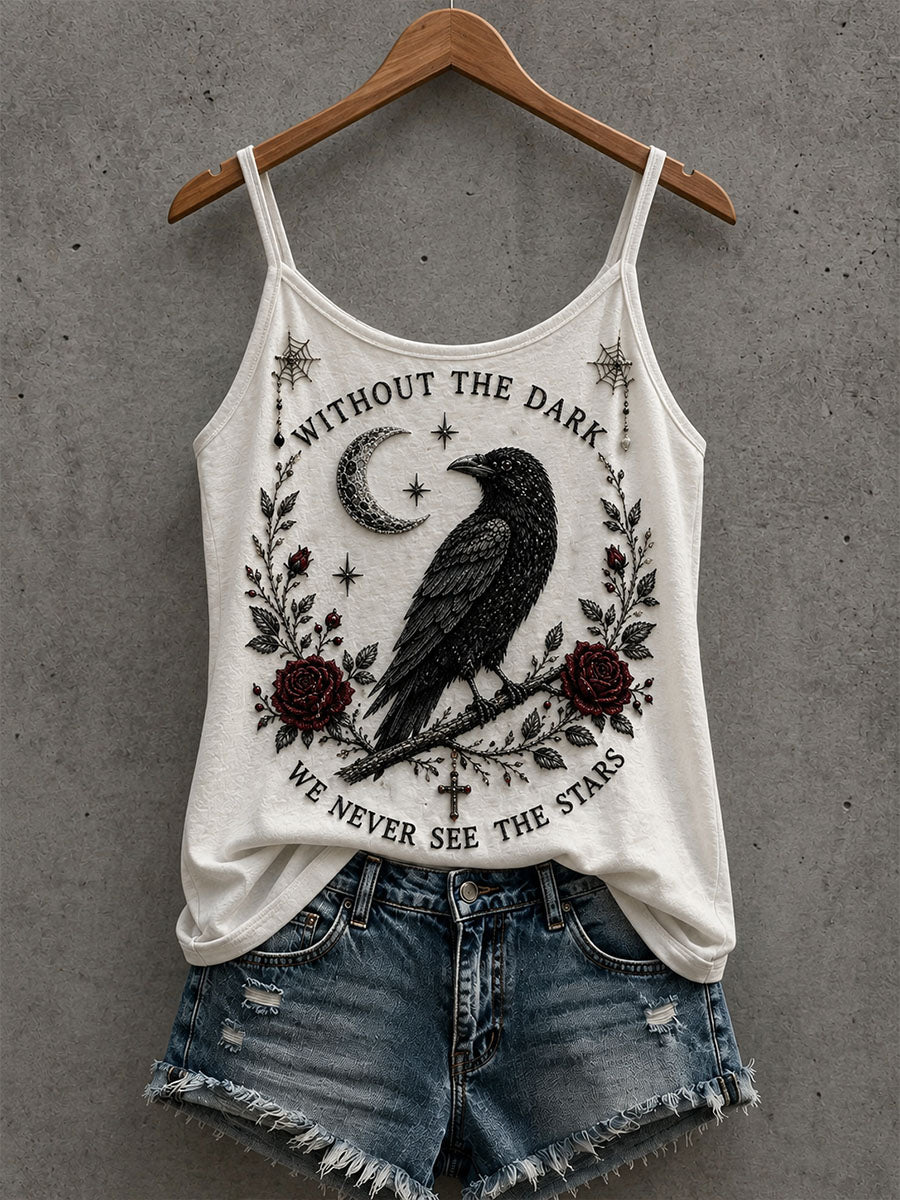 Camiseta sin mangas Gothic Raven para mujer