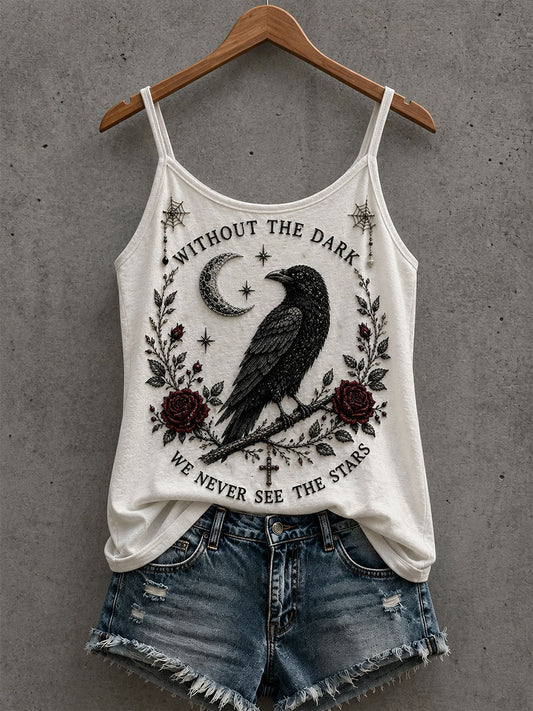 Camiseta sin mangas Gothic Raven para mujer