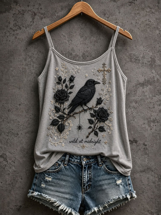 Camiseta sin mangas Gothic Rose para mujer