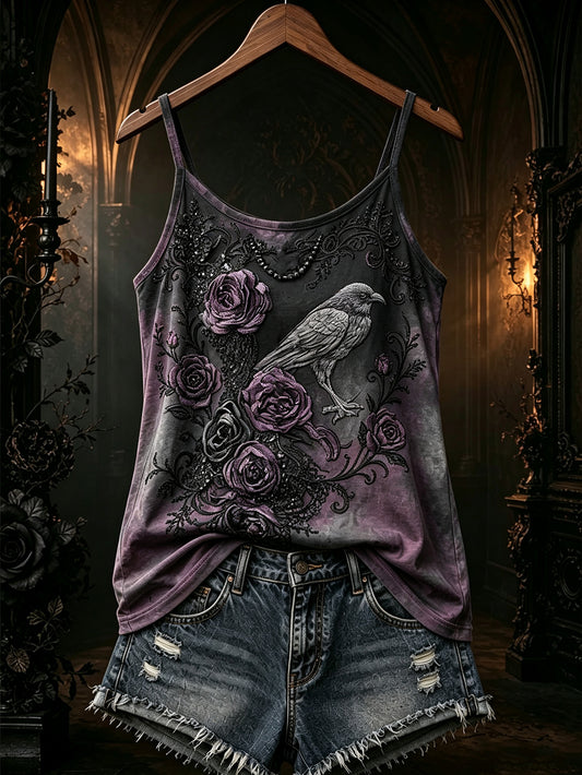 Chaleco informal estampado de estilo gótico para mujer