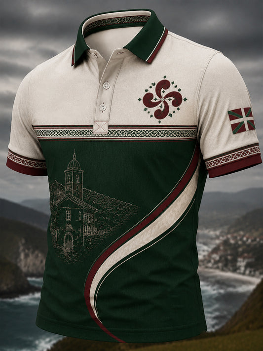 Camiseta informal con estampado del País Vasco para hombre