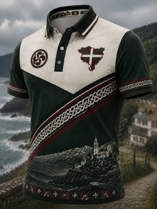 Camiseta informal con estampado del País Vasco para hombre
