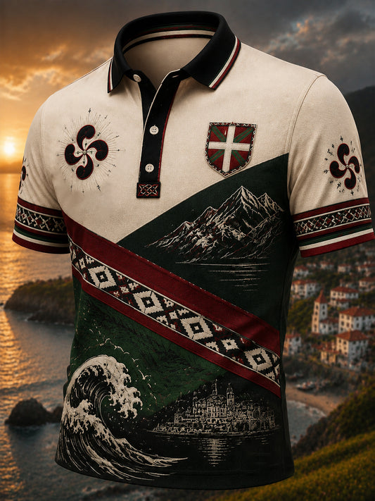 Camiseta informal con estampado del País Vasco para hombre