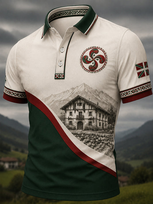 Camiseta informal con estampado del País Vasco para hombre