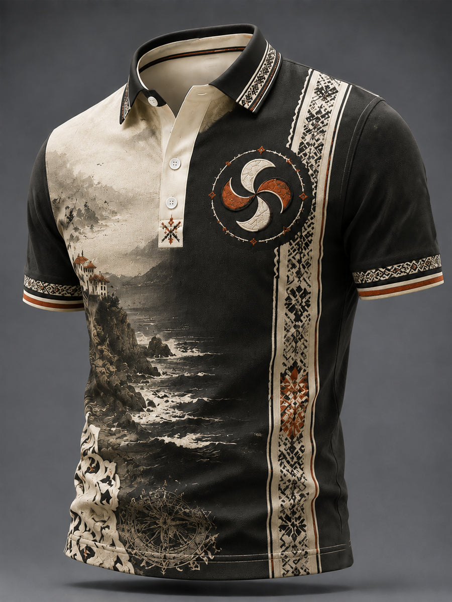 Camiseta informal con estampado del País Vasco para hombre
