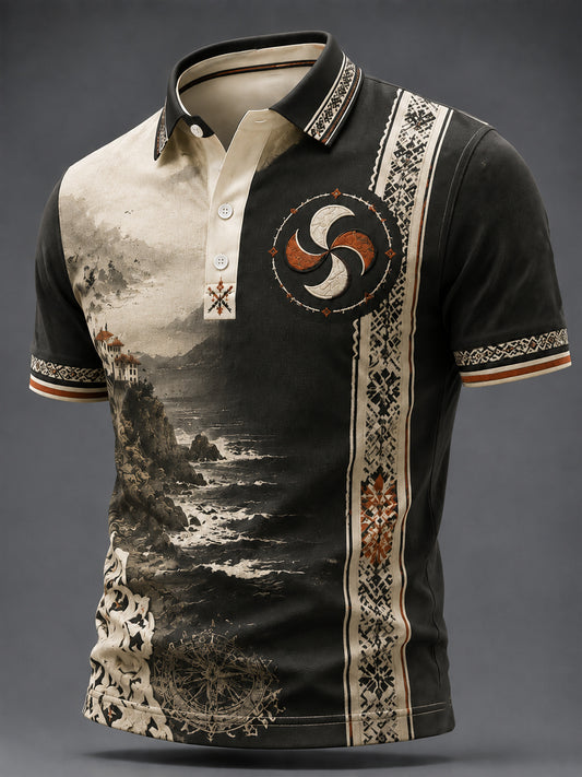 Camiseta informal con estampado del País Vasco para hombre