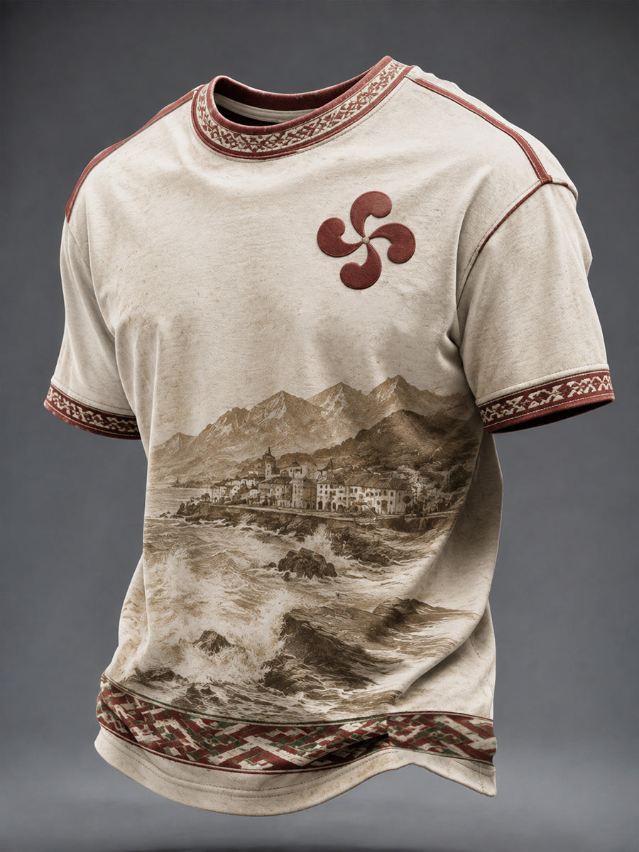 Camiseta estampada para hombre de País Vasco