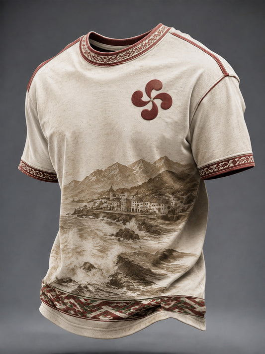 Camiseta estampada para hombre de País Vasco