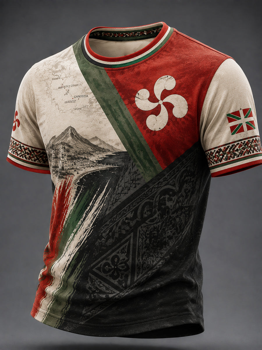 Camiseta estampada para hombre de País Vasco