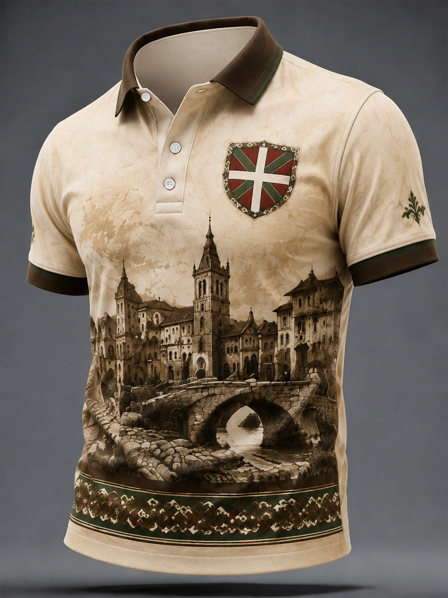 Camiseta informal con estampado del País Vasco para hombre
