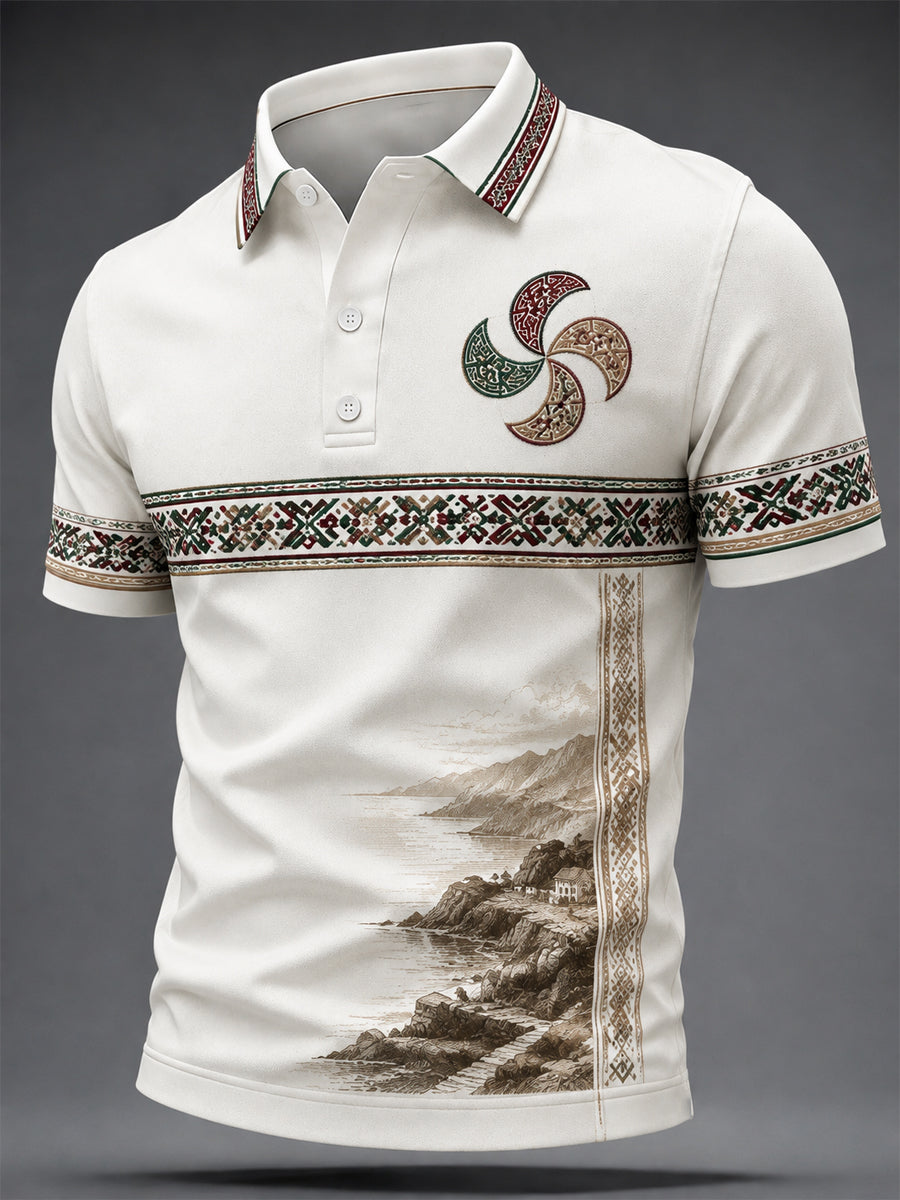 Camiseta informal con estampado del País Vasco para hombre