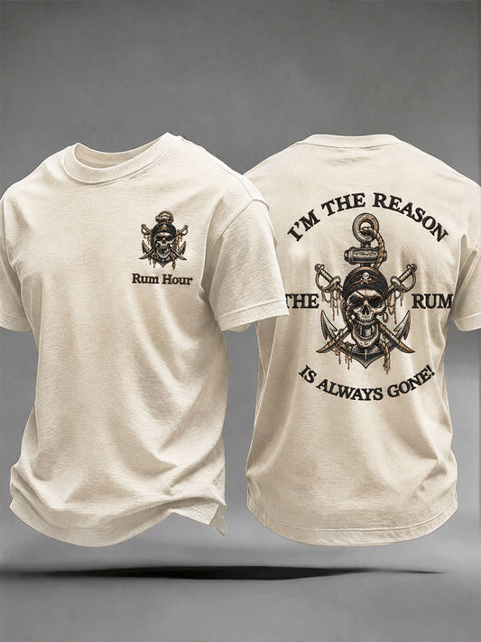 Los hombres de "Yo soy la razón por la que el ron siempre se ha ido" Diversión Pirata Ron Casual T-shirt
