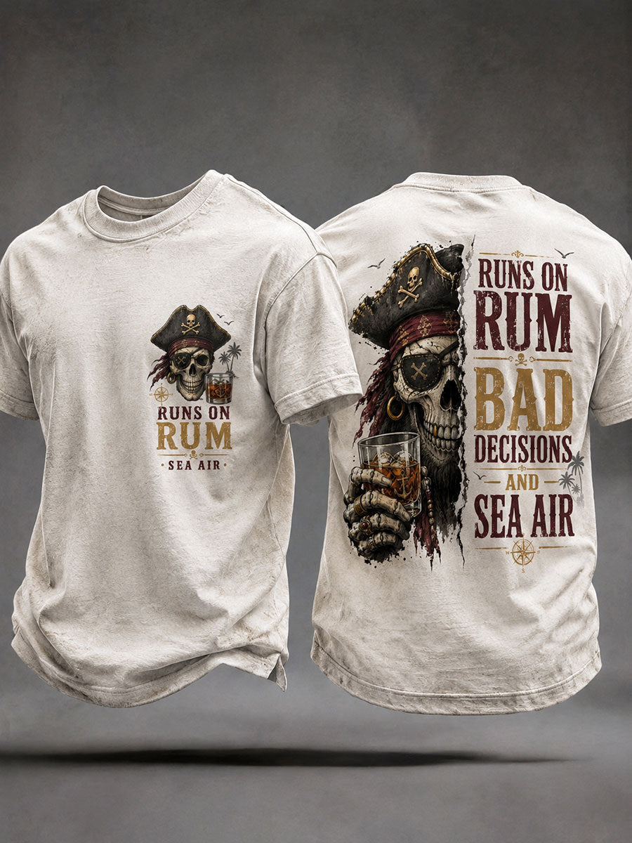 Camisetas Hombre 'Runs On Rum, Bad Decisions, And Sea Air'