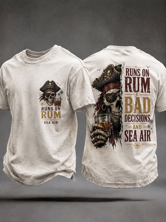 Camisetas Hombre 'Runs On Rum, Bad Decisions, And Sea Air'