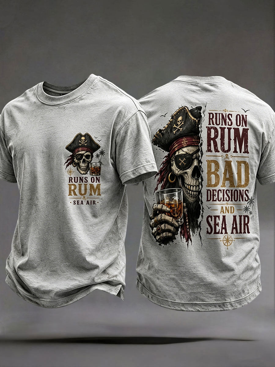 Camisetas Hombre 'Runs On Rum, Bad Decisions, And Sea Air'