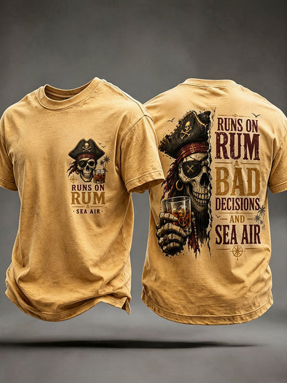 Camisetas Hombre 'Runs On Rum, Bad Decisions, And Sea Air'